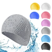swimming cap silicone elastic water drop cap non slip waterproof anti dropping silicone swimming cap swimming equipment
