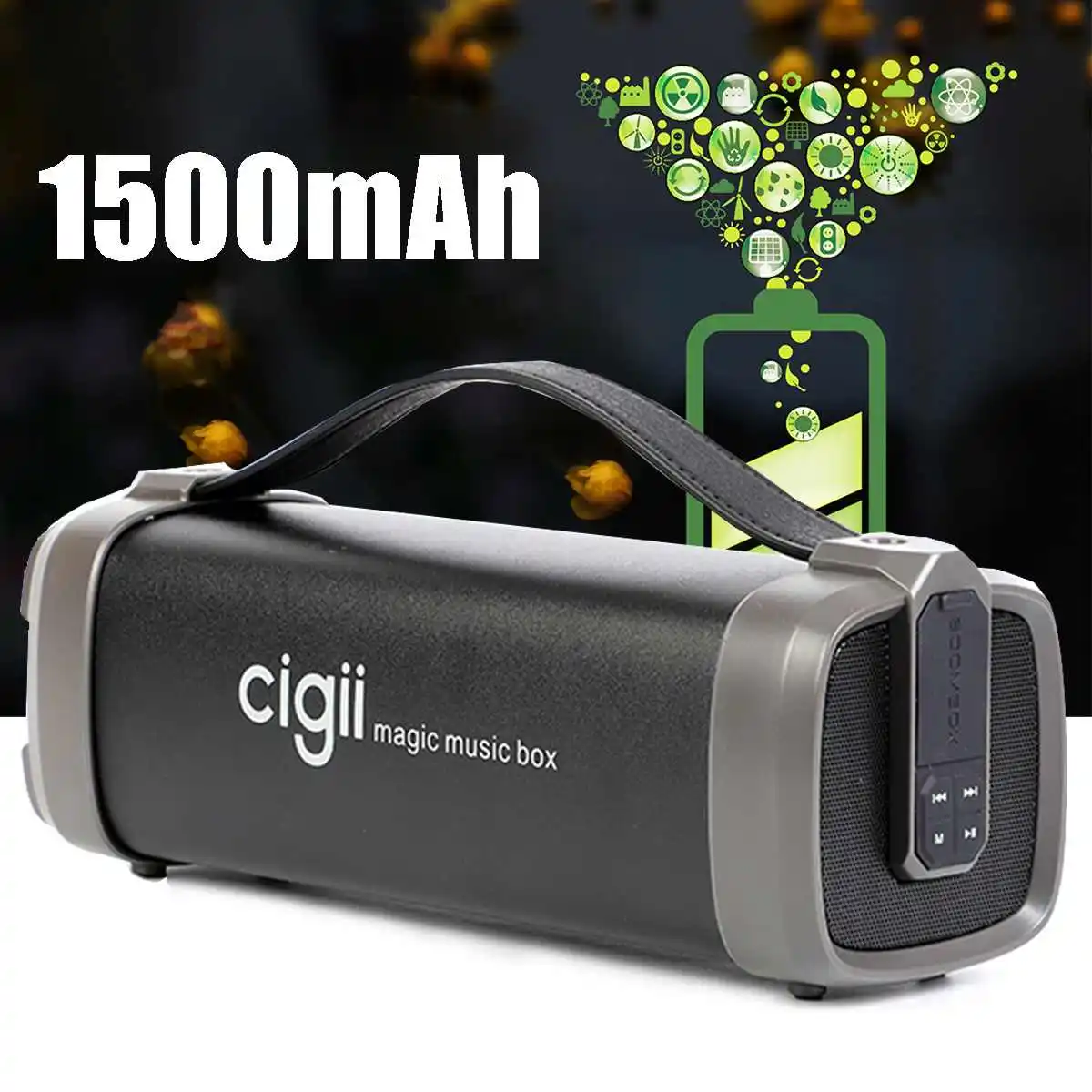 1500 мАч CIGII F52 беспроводной портативный Bluetooth динамик сабвуфер объемного шума шумоподавления наушники Вечерние