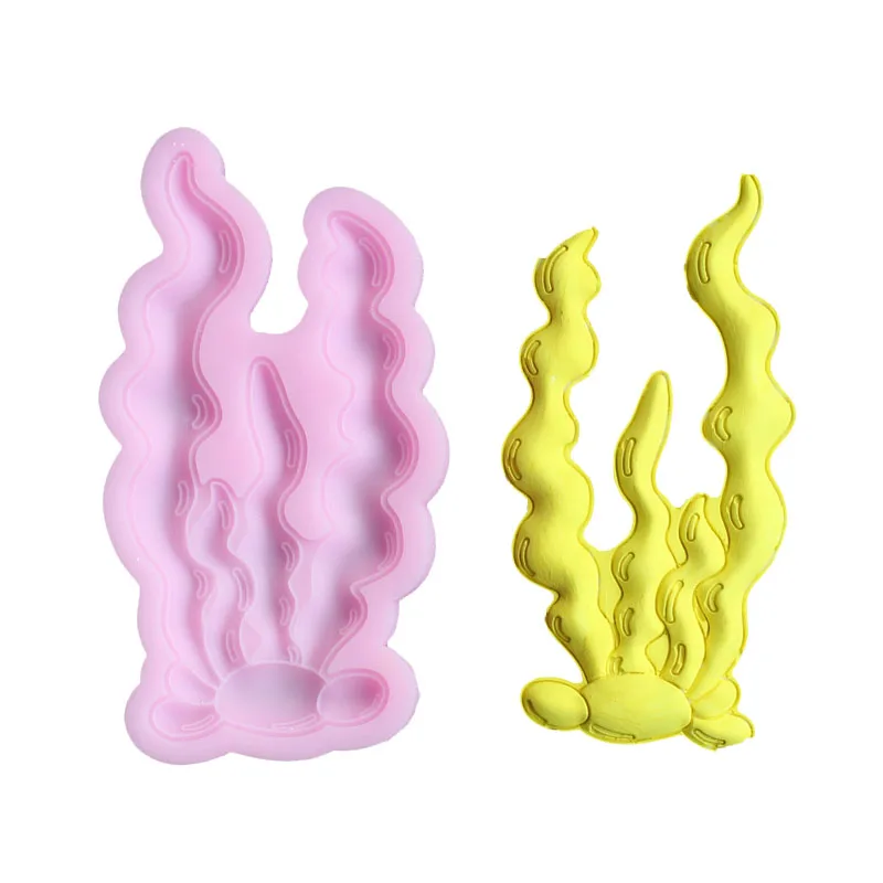 1PCS Coral, seaweed, coral reef Mould Cake Side silicone cake fondant mold cake decorating tools soap mold