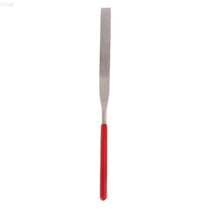 1 шт. 180 мм резиновая ручка длинная художественное ремесло двухстороннее Алмазное покрытие плоская пилка шлифовальный инструмент ручной инструмент