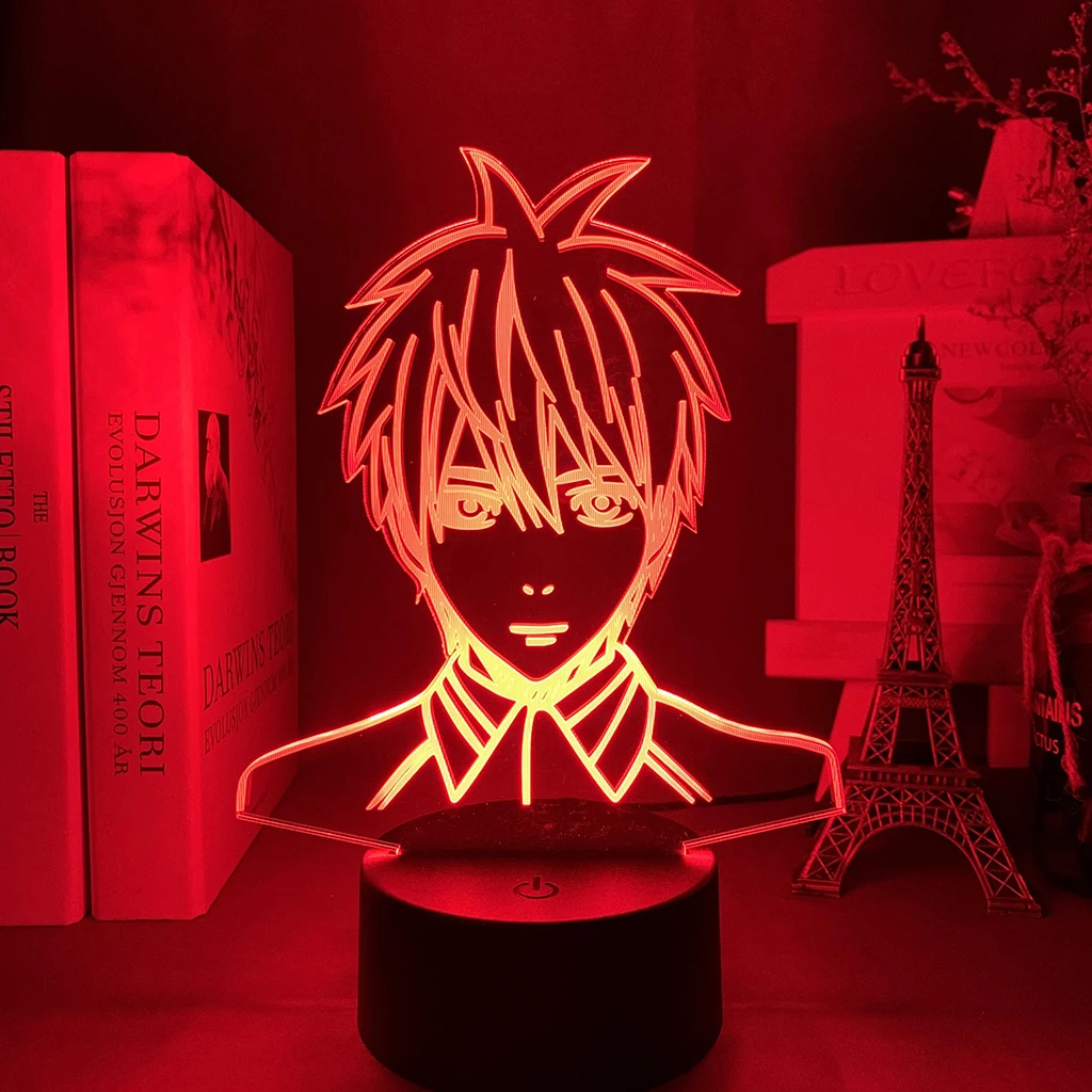Акриловая 3d-лампа светодиодный ночник в стиле аниме для детей мальчиков спальни