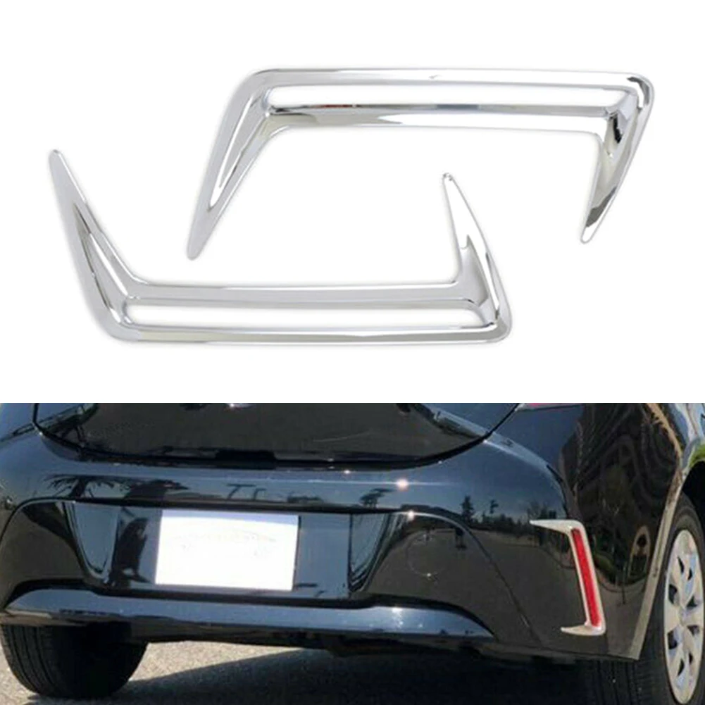 

Car Rear Fog Light Lamp Eyebrow Cover For Toyota Corolla Hatchback 2019-2020 Strip Decorative Frame Trim Chrome Accessories