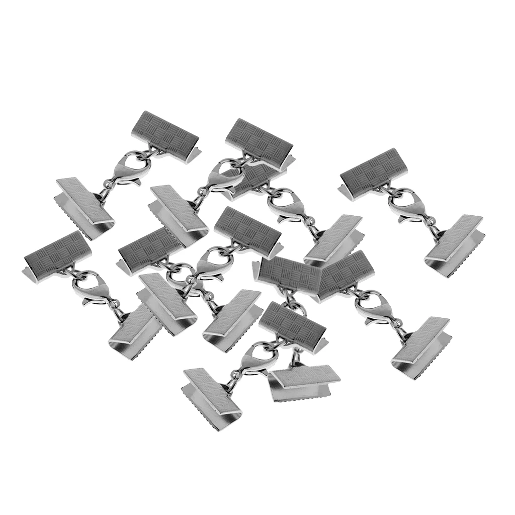 10X 13 мм зажим для ленты шнур обжимной Конец колпачок наконечник ожерелье браслет