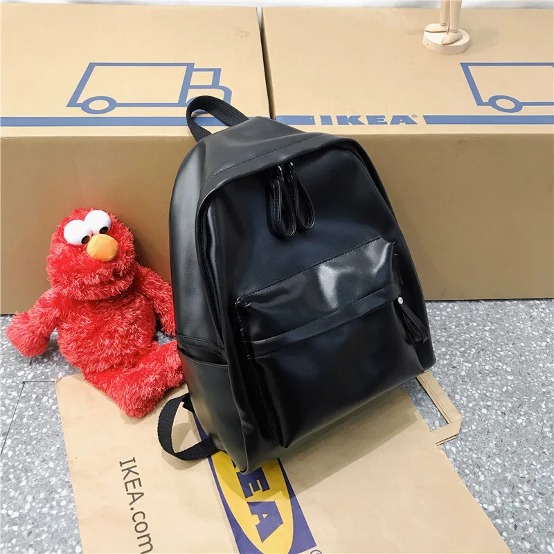 

New fashion women's backpack youth PU leather backpack suitable for girls school bag backpack
