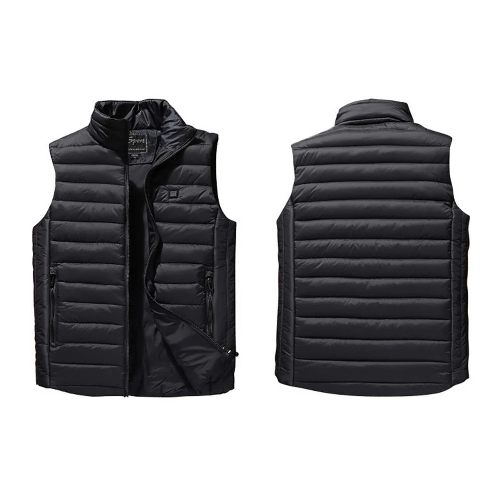 

Aiwetin Men USB Electric Heating Jacket Sleeveless Vest Winter Fashion Male Cotton-Padded Heating Vest Collar Thicken Waistcoats