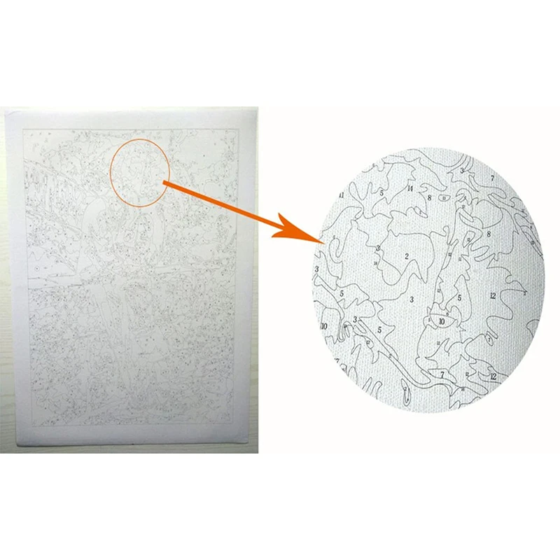 Горячая картина по номерам для взрослых начинающих DIY наборы на холсте без рамки