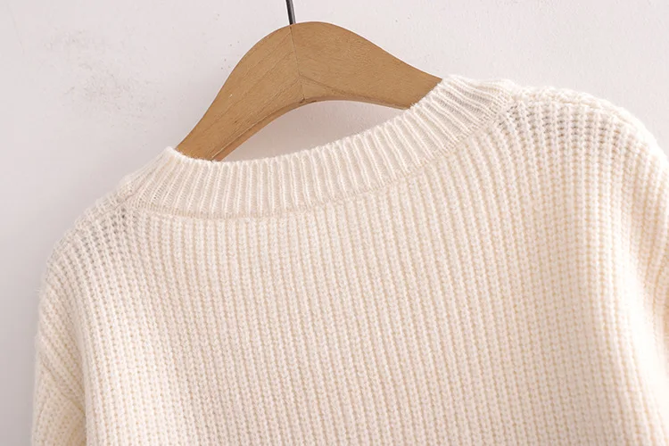 

Autumn 2021 Women Embroidered Bear Cartoon Pattern Women O-Neck Cute Loose Lazy Outdoor Style Long Sleeve Pullover Pullovers