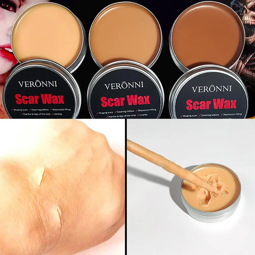 3 Models Skin Wax Make-up Pad Nose Bridge Scar Cover Injury Effect Halloween Party Stage Fake Wound Special Makeup Film | Красота и