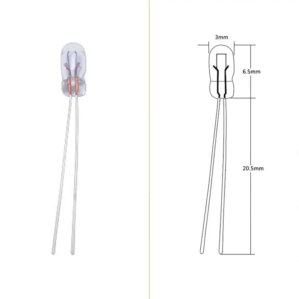 

10pcs T3 Car Audio Gear Indicator Light Dashboard Instrument Bulbs Automobiles Parts Car Accessories with High Quality