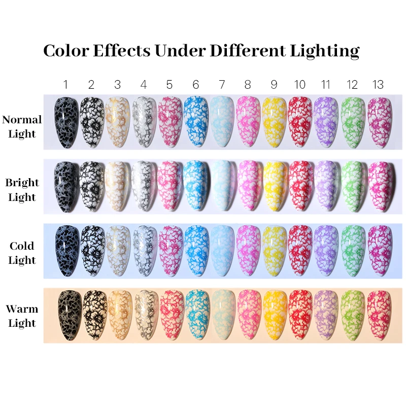 Николь молочный черный белый цвет стемпинг ногтей покрытие лаком Золотой