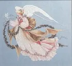 Высшее хлопковое счетное крестиком комплект ангел лета богиня-фея с птицей голубь