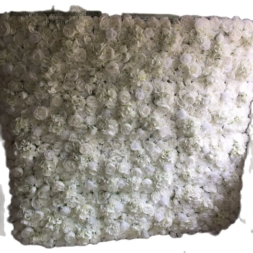 TONGFENG 8 шт./лот Белая свадьба 3D цветок стена бегун Свадьба Искусственный шелк Роза