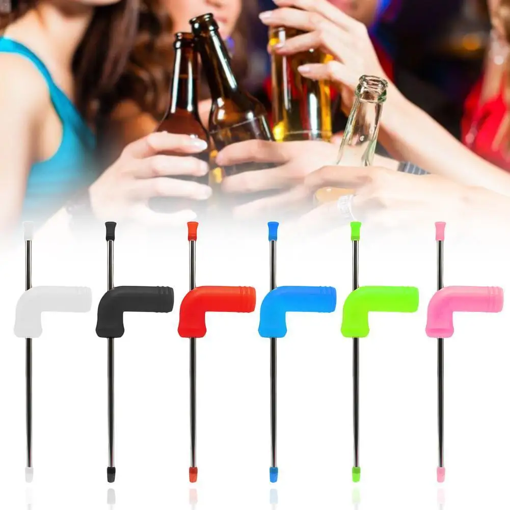 

1Pc Beer Snorkel Straw Beer Bong Funnel Slammer Double Snorkel Drink Beer Bar Tools Festivals Party Dispenser