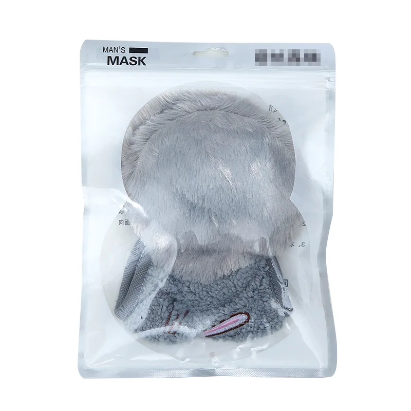 Модные зимние маски с мультяшным кроликом ветрозащитные Теплые ушками для лица и