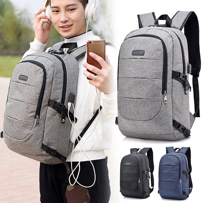 

Противокражный рюкзак для колледжа с USB-портом для зарядки, для путешествий, бизнеса J55