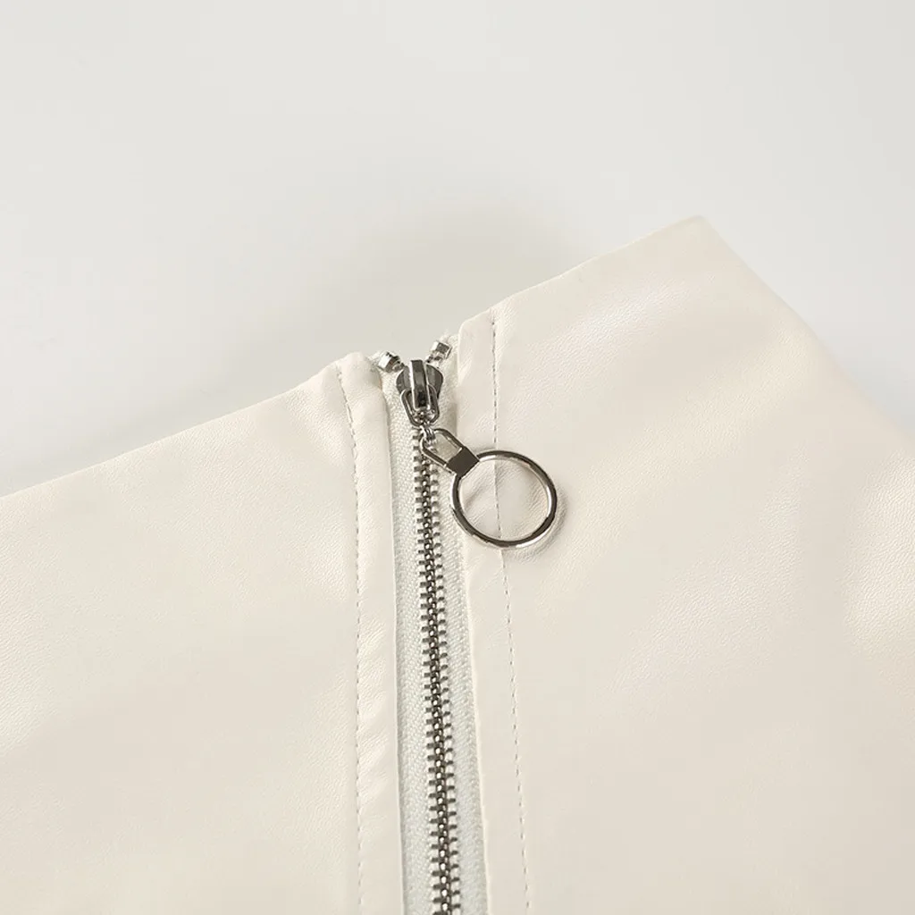 

1PC Skirt Women's High Waist Solid Color Creative Zipper Pencil Slim Slim Short Sexy Good Looking Skirt 40*
