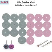 24 2 pieces 20mm mini grinding wheel shaft polishing wheel inner diameter 2mm grinder drill rotary tools