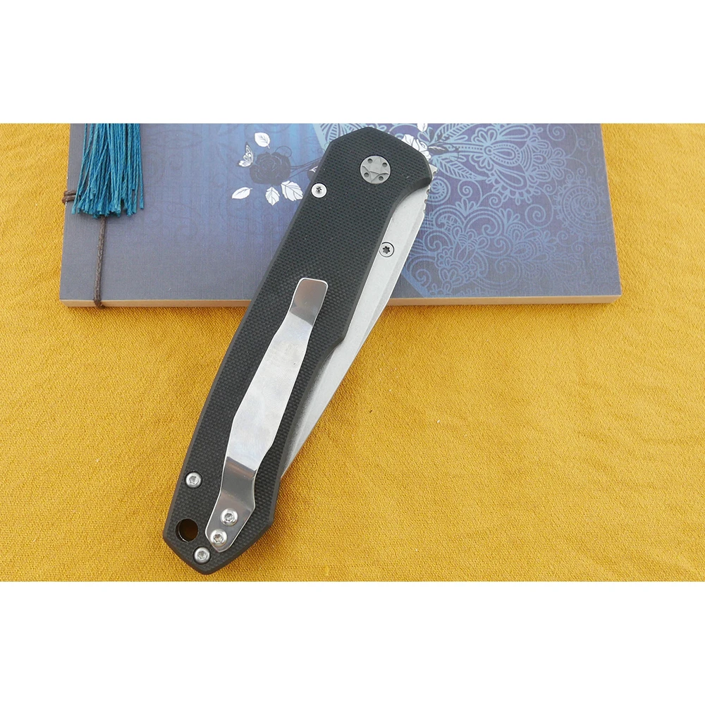 

folding knife 8CR13MOV Blade G10 + steel Handle Ball bearing Outdoor Edc Tools Pocket Sharp knives Camping Hunting Survival