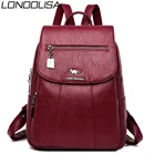 Женский дорожный рюкзак из мягкой кожи, Повседневная сумка на плечо для девочек-подростков