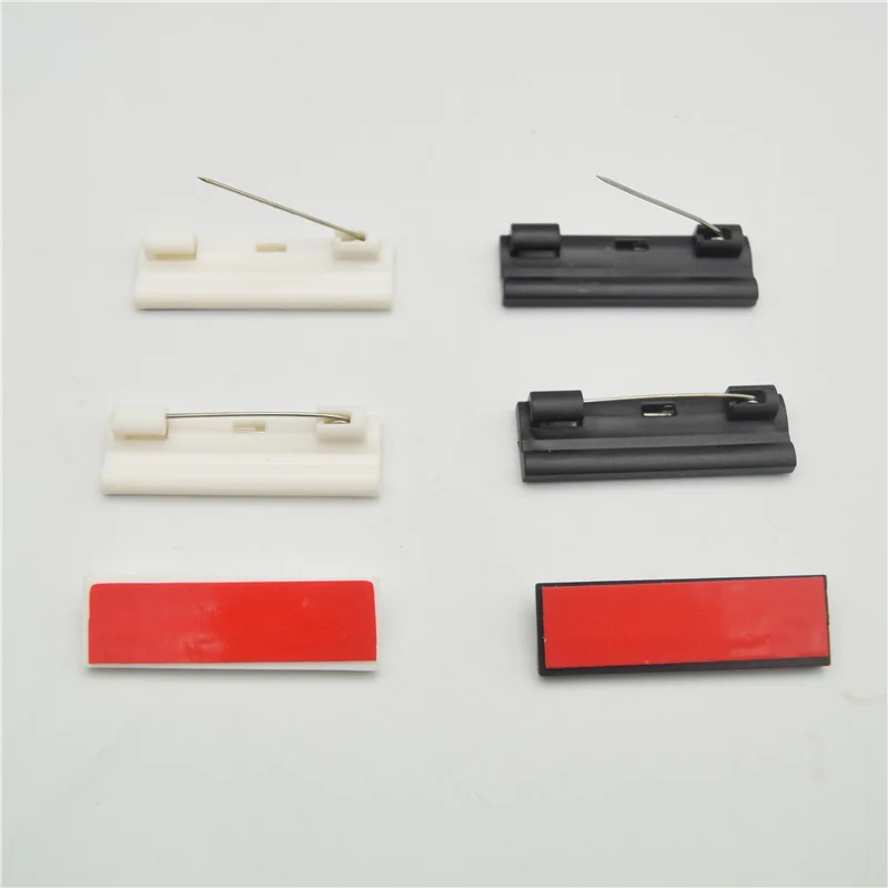 

10pcs Large Plastic safety pins with adhesive brooch base for DIY Jewelry Making Brooch Settings