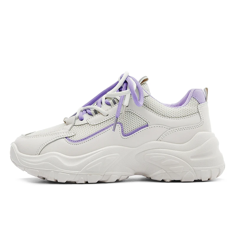 

LaiCai Fashion Women Vulcanize Shoes Platform Chunky Sneakers Sports Shoes Casual Running High Sneaker Lace Up Breathable Shoes