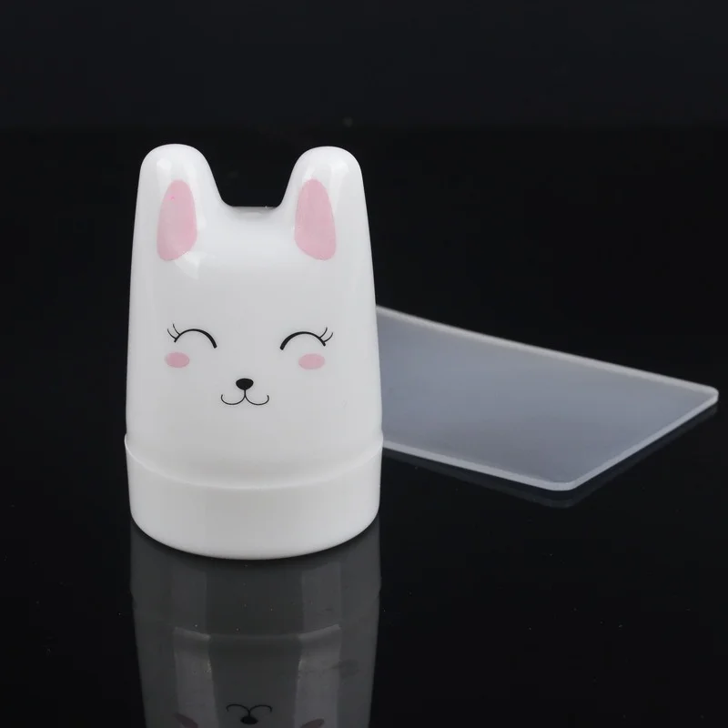 

Nail Art Printing Tool Cute Rabbit Handle Soft Silicone Soft Seal Scraper Set Nail Trimming Nail Art DIY Creative Design
