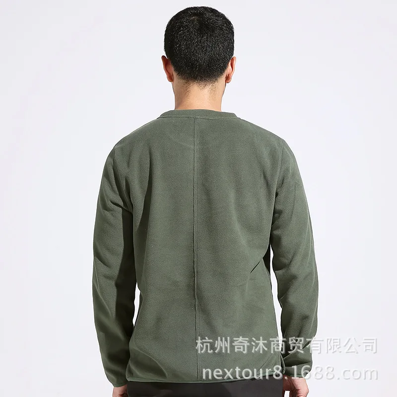 Осень зима мужские флисовые теплые спортивные тактические Топы Открытый Бег