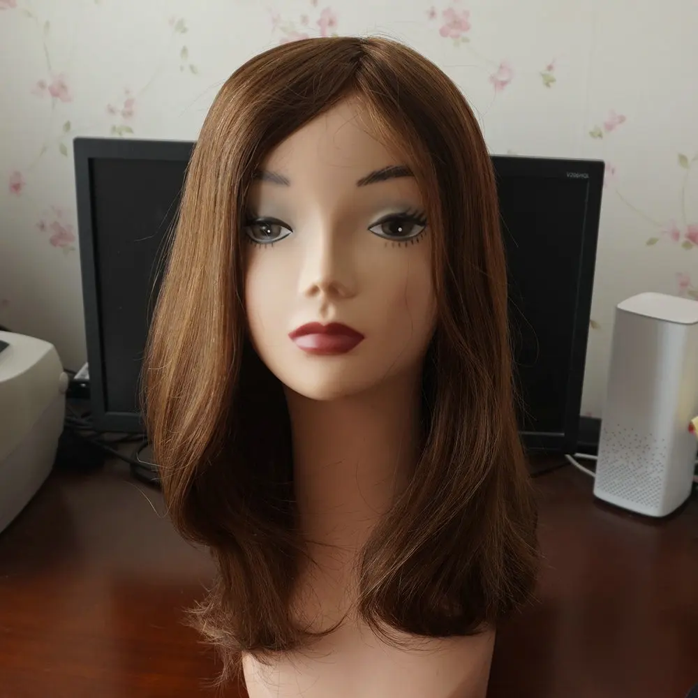 Hstonir Продукты для волос сварные кружева Шелковый Топ европейские волосы remy 1" Натуральные Прямые для женщин сток парик G030
