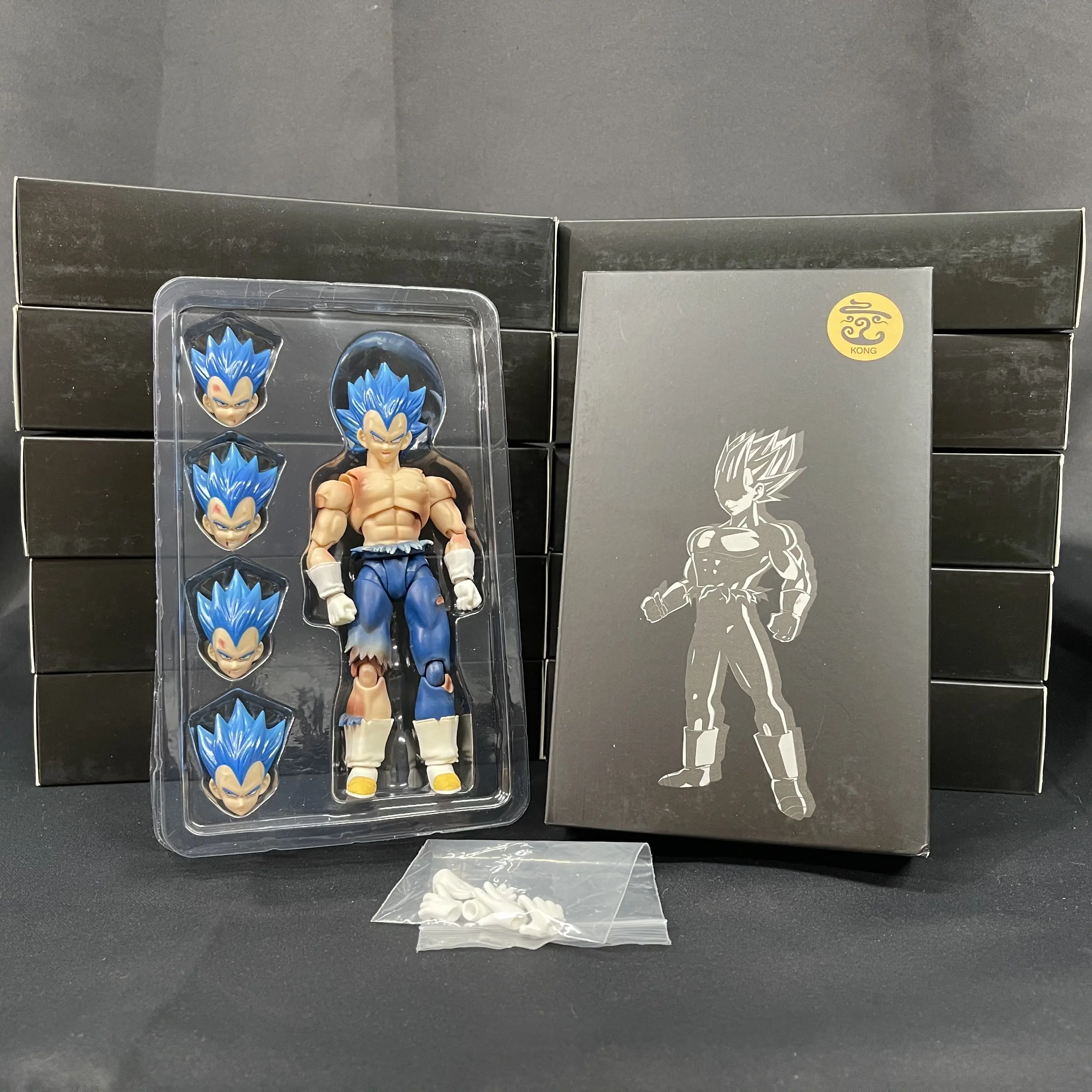 SHF Kong Beget Blue Hair Action PVC Figure Model Toy Battle Damage Bleed | Игрушки и хобби