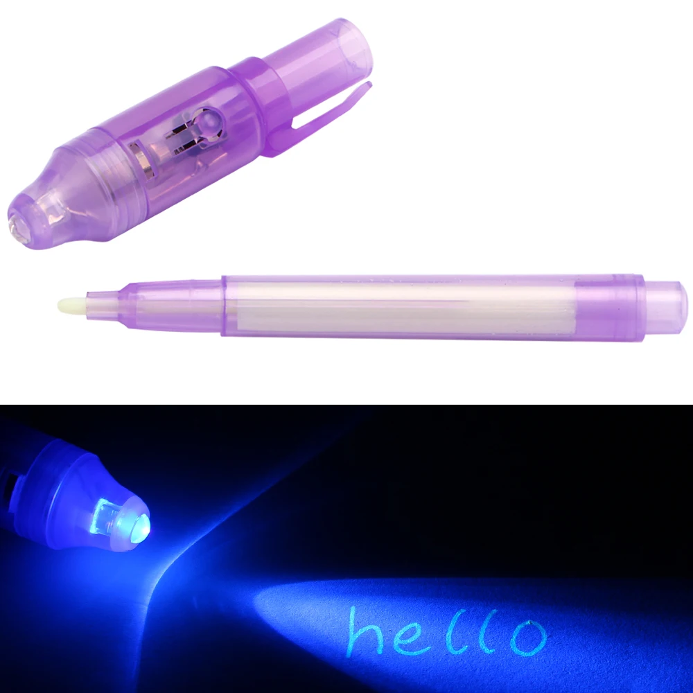 Magic Purple 2 In 1 UV Fluorescent pen Black Light Combo Cre