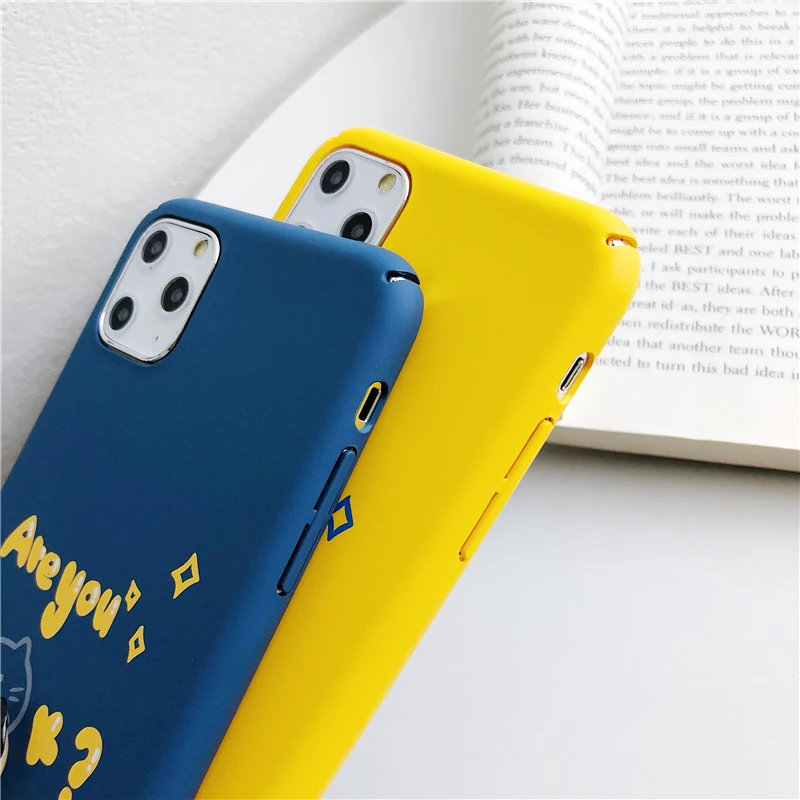 Модный милый чехол для iphone 11 pro max 7 8 6 6s plus X Xs XR мягкий силиконовый голубой желтый
