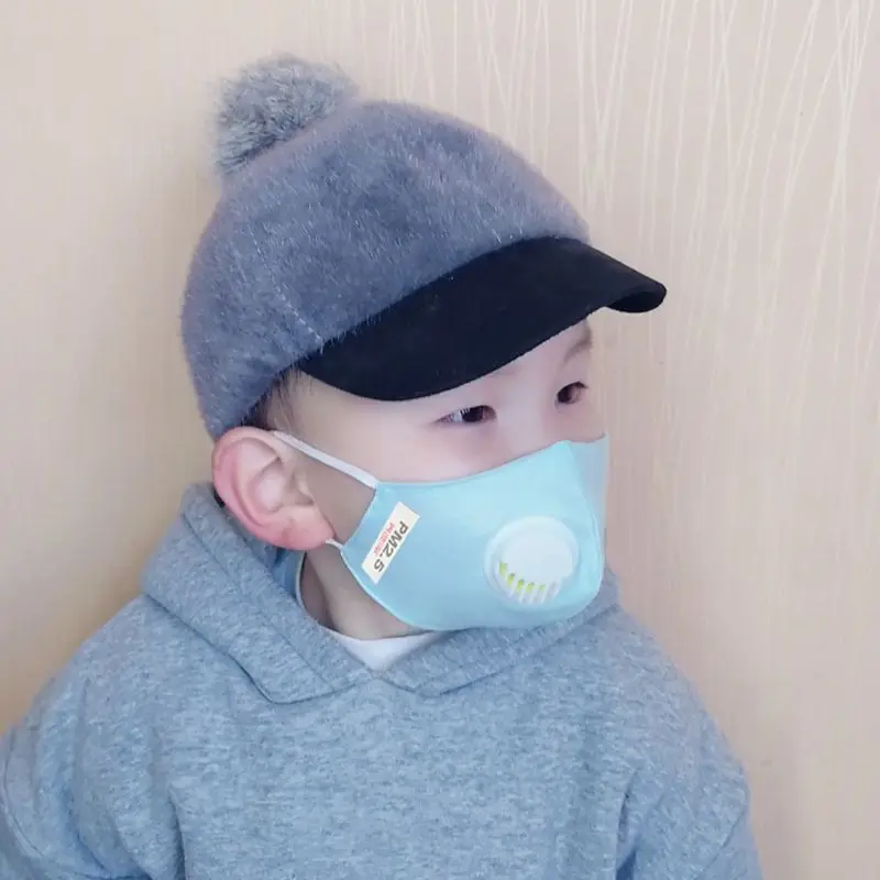 Children Mouth Mask Respiratory Breath Valve Anti Haze Dust Kids Face Masks with 2pcs Filter Pad | Красота и здоровье