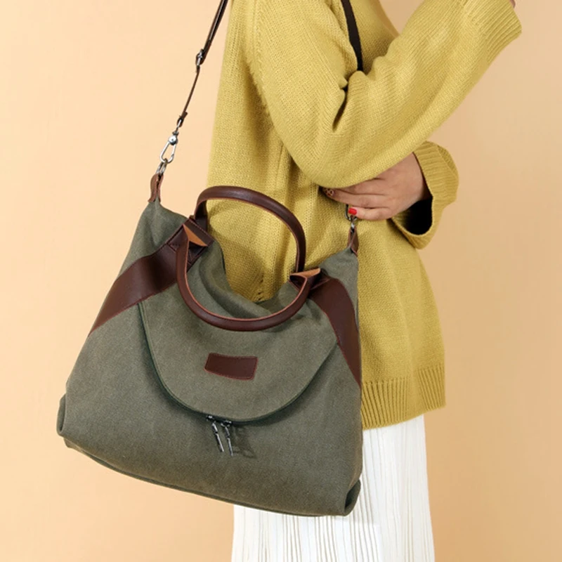 

Canvas Handbag Shoulder Bag Messenger Bag Ladies Classic Handbag Fashion Simple Wild Travel Light Retro Casual