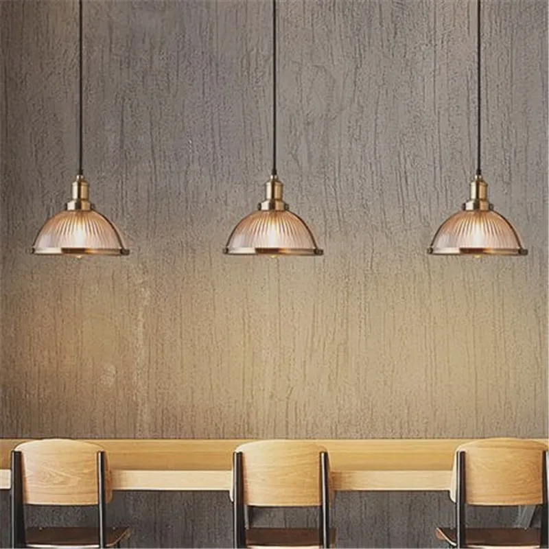 

American Western Retro Style Retro Glass Lampshade Industrial Wind Bulb Restaurant Cafe Bar Creative Chandelier LED Bulbs Iron