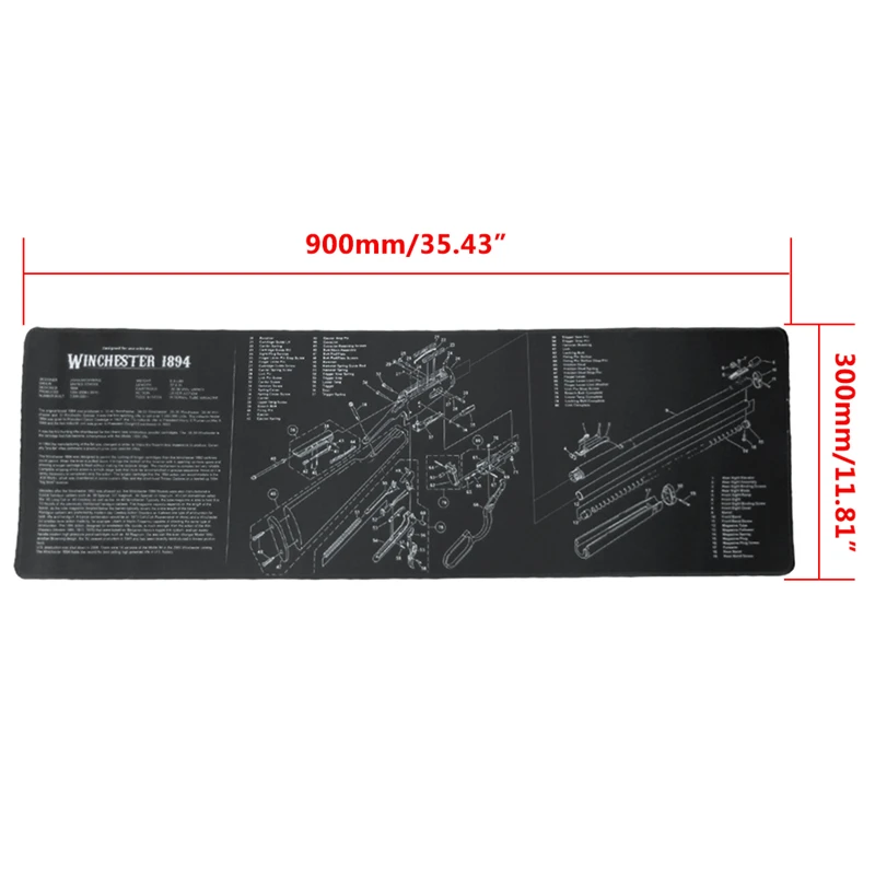 AR-10 MP5 1894 Gloc SKS пистолет для чистки резиновый коврик нескользящий чистящий коврик с схемой деталей и инструкциями оружейный коврик