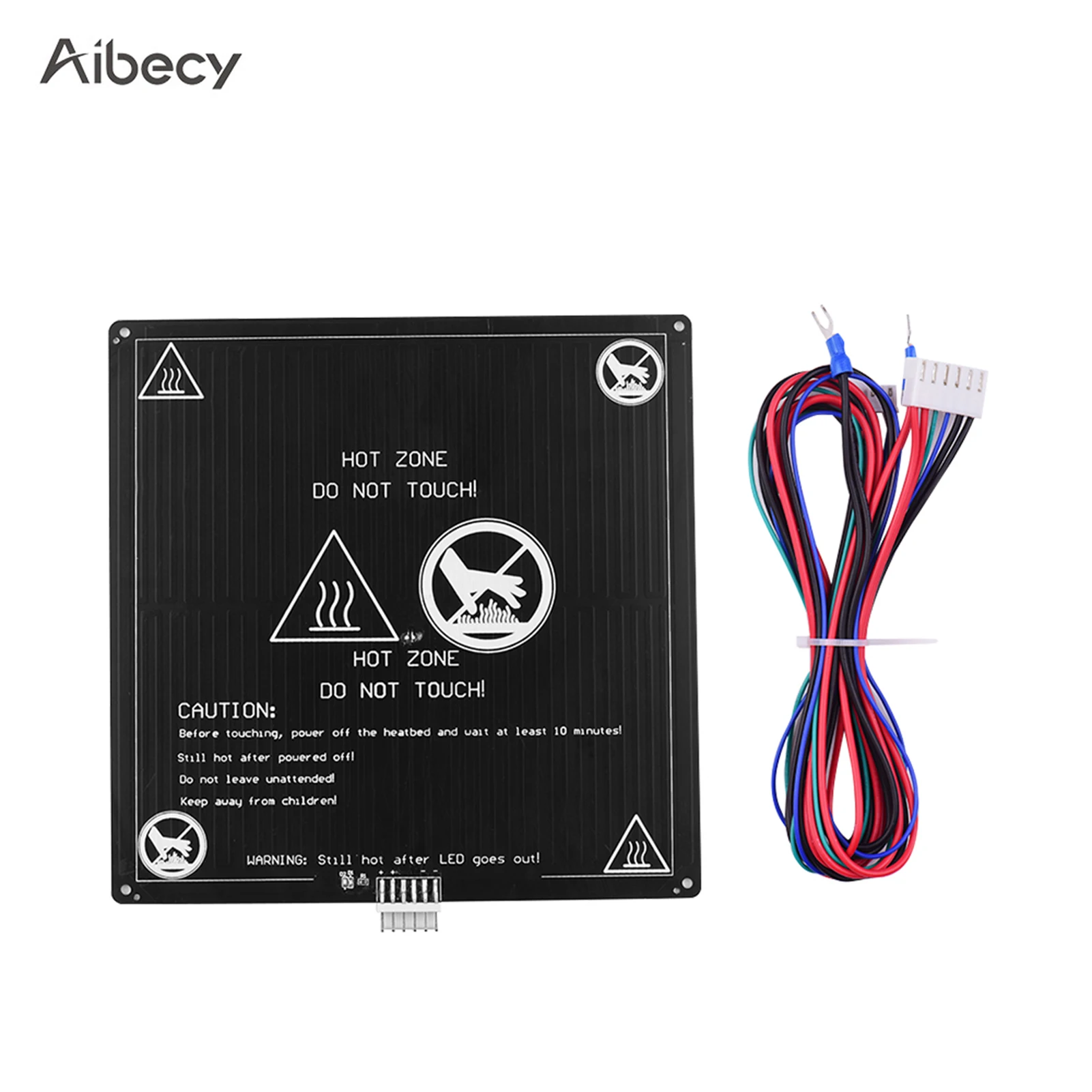 Aibecy алюминиевая Подогреваемая кровать 12 В Hotbed 220*220*3 мм с проволочным кабелем Heatbed