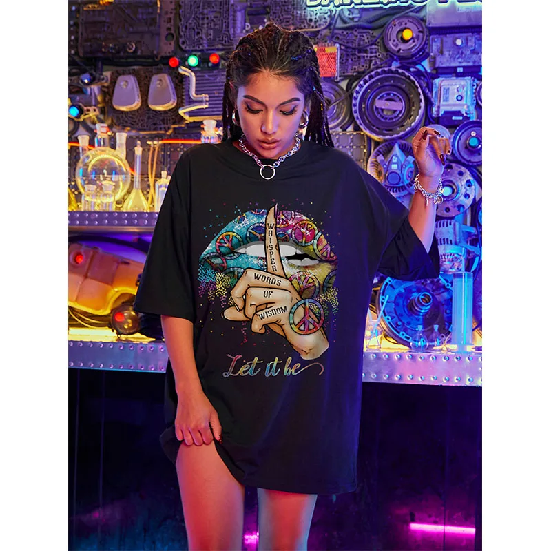 

Summer Loose Short Sleeve T-shirt Women's Casual Graphic Tee O-neck Y2k Aesthetic Fashion Kawaii Clothes Harajuku Shirt