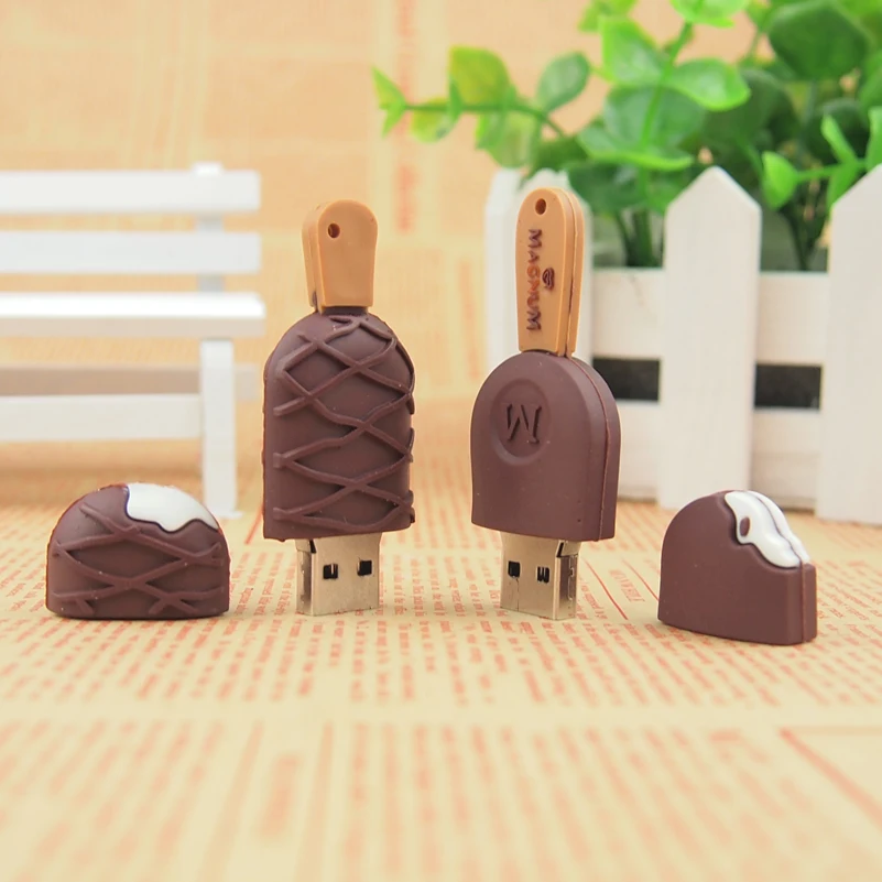 Креативный дизайн эскимо Usb флеш накопитель 2 0 32 Гб 64 128 МБ силиконовый U Stick Ice Cream