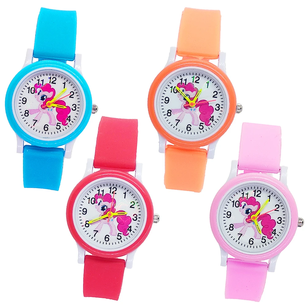 Часы с мультяшным рисунком радуги Пони Детские стандартные часы единорогом