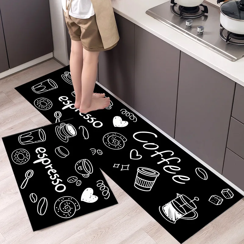 

Fashion Simple Nordic Style Waterproof Kitchen Mat Floor Carpet House hold Carpet Long Strip Door Mat Modern Home Decor
