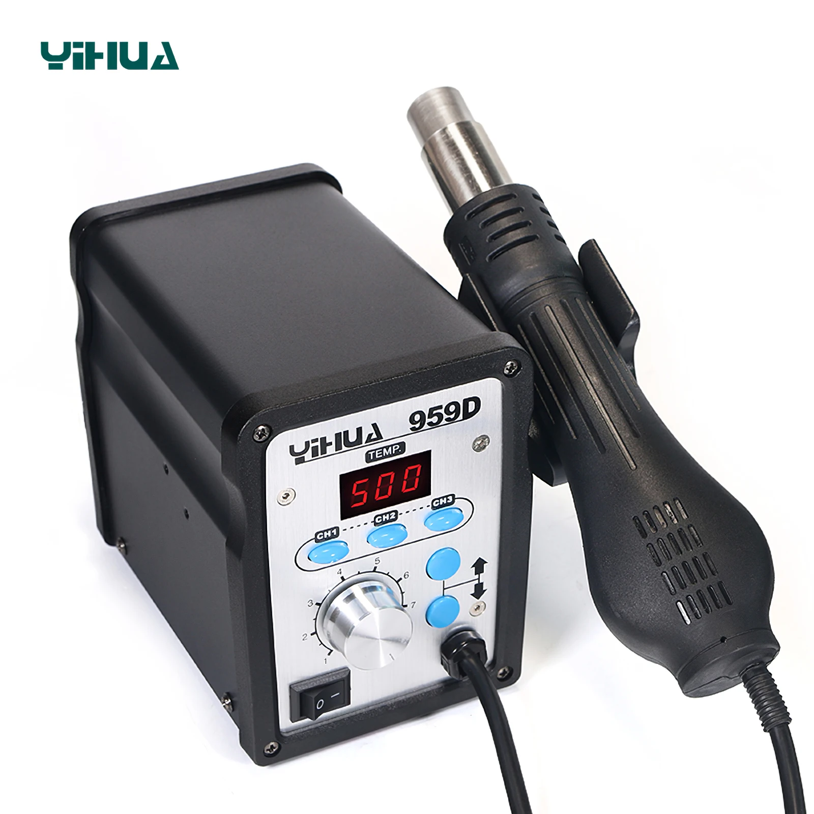 

YIHUA 959D 700W Hot Air Gun LCD Digital Display Welding Rework Station for Cell-Phone BGA SMD PCB IC Repair Solder Iron Hairdry