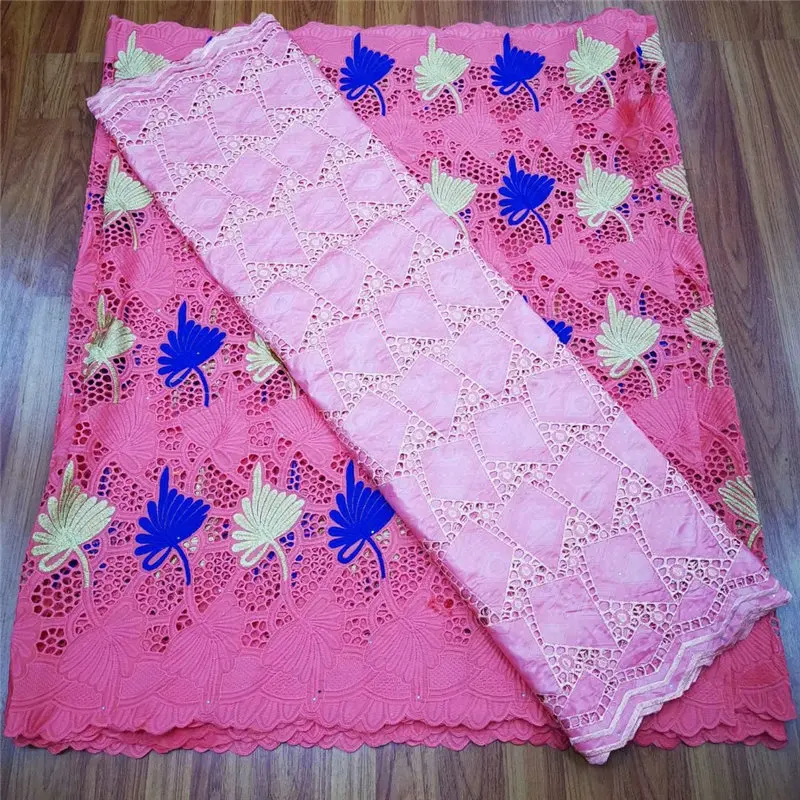 

african bazin riche fabric cotton dry bazin brode lace fabric 2.5yards +2.5yards Swiss Voile In Switzerland Dubai Fabric
