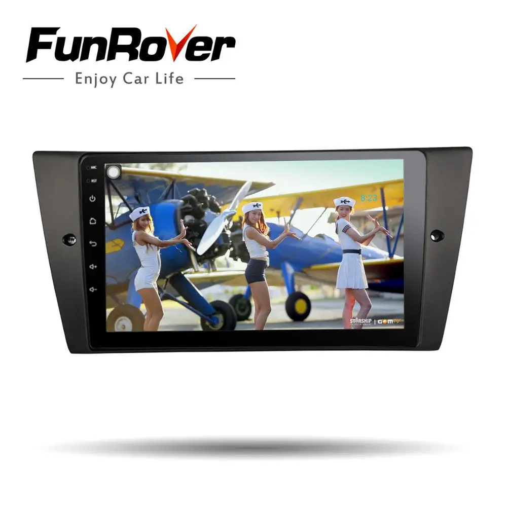 Funrover IPS android 9 0 автомобильный dvd мультимедийный плеер навигация GPS для BMW 320 328 3