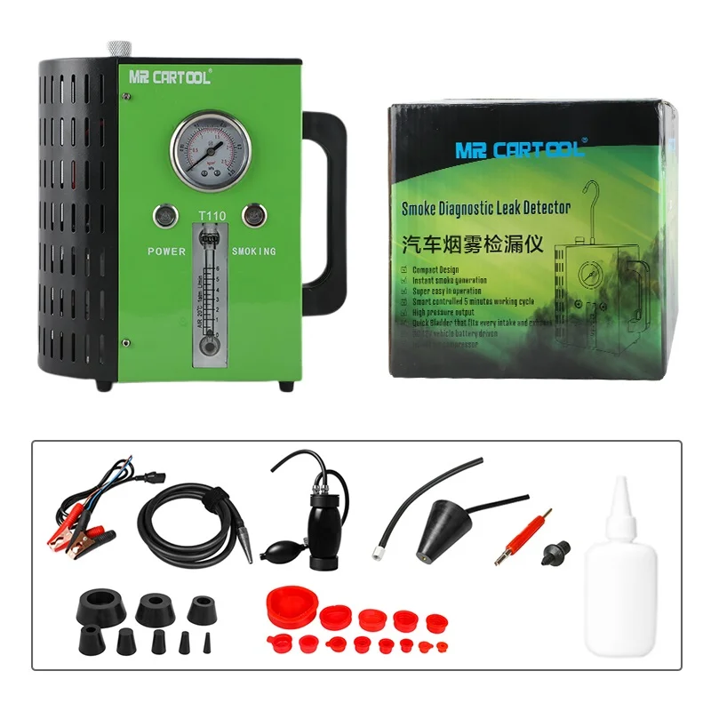 

12V DC Vehicle Smoke Maker Leak Detectors Pipe Leakage Auto Diagnostic tool Universal Car Smoke Machines Detection Tool T110