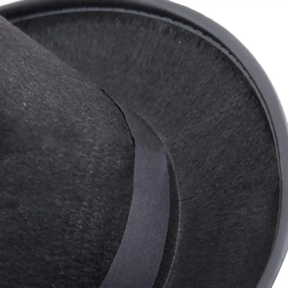 Черная атласная шляпа мага верхняя конного спорта топ джазовая сценическая