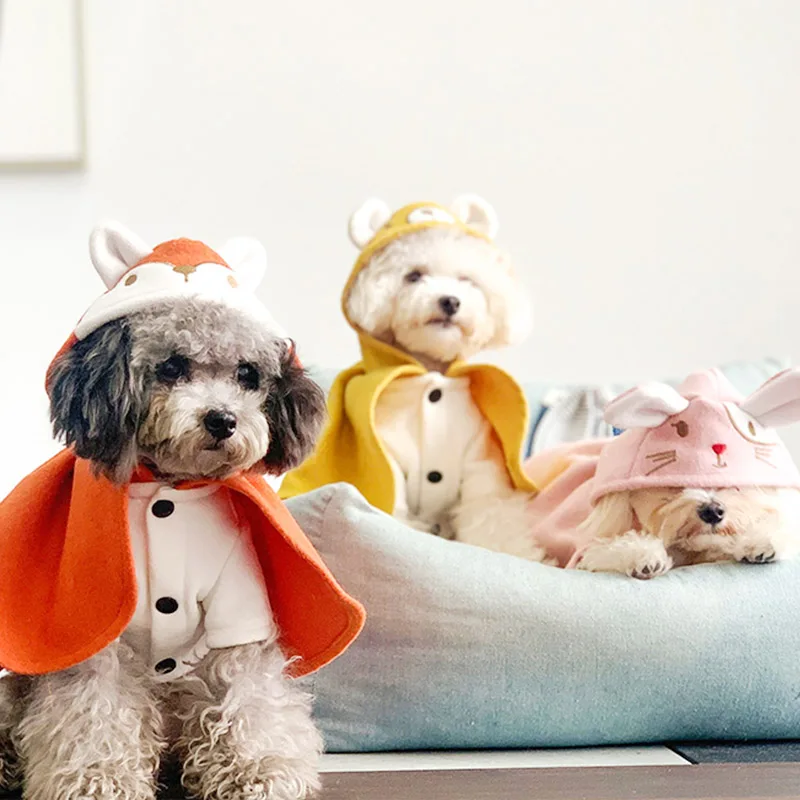 Теплая одежда для собак зимняя мягкая щенков маленьких пальто чихуахуа накидка