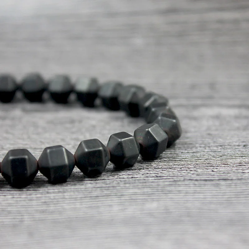 Новинка модные классические матовые черные бусины из гематита браслет бусин