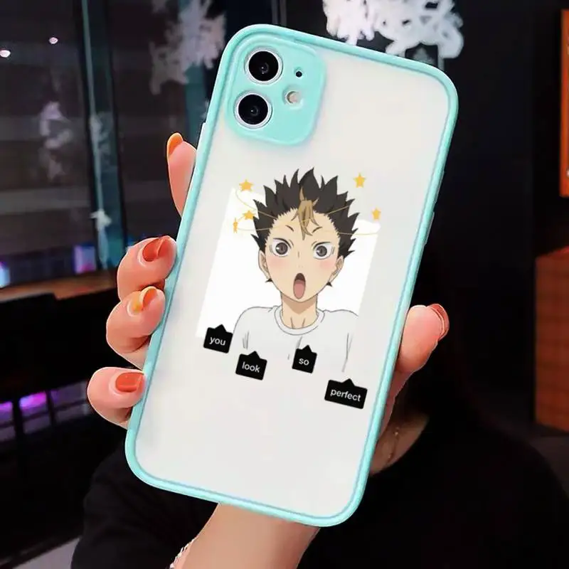 

haikyuu Poster volleyball Japan anime Phone Case matte transparent For iphone 7 8 11 12 plus mini x xs xr pro max cover