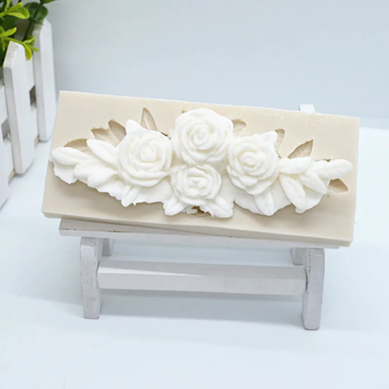 

1pc flowers lace Silicone Molds Baby Birthday Fondant Cake Decorating Tools Chocolate Cake Candy Clay Molds FTM1982