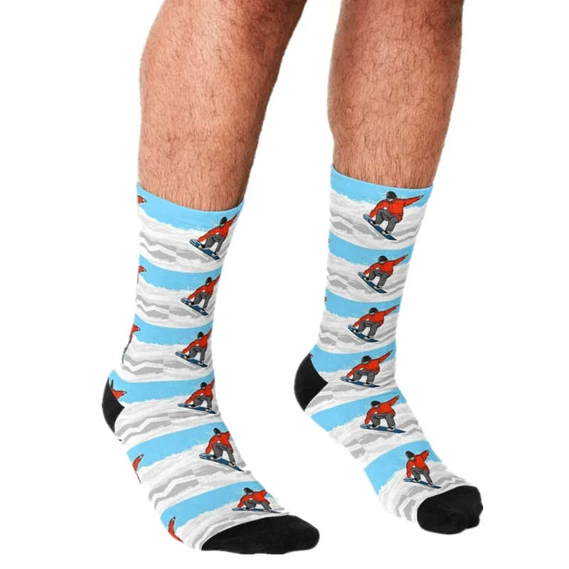 Забавные мужские носки 2021 счастливые в стиле хип хоп с принтом милой Красной